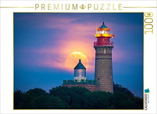 CALVENDO Puzzle Vollmond am Kap Arkona 1000 Teile Puzzle quer | Lege-Größe cm Foto-Puzzle für glückliche Stunden