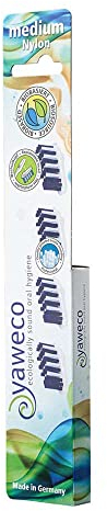 yaweco - Nachfüllpack Ersatzbürstenköpfe medium - 4 Ersatzköpfe - 2er Pack