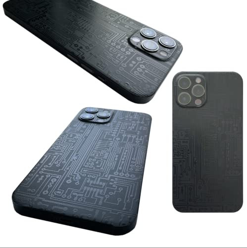 TF Skins Pellicola protettiva per iPhone 12 (2 pezzi) per la parte posteriore e i lati, effetto elegante, con protezione per fotocamera (PCB Black)