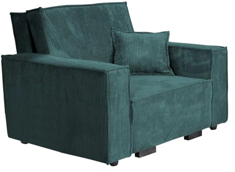 Mirjan24 Sofa Viva Star Cord I mit Schlaffunktion, einsitzer Polstersofa mit Bettkasten, Schlafsofa, Bettsofa inkl. Kissen, Wohnlandschaft, Farbauswahl (Poso 125)