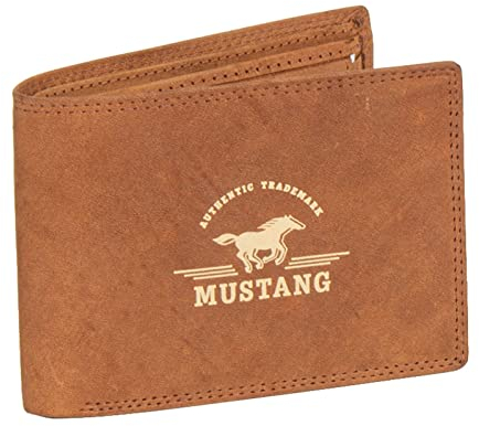 MUSTANG Tampa Wallet Long Side Opening Cognac
