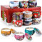 Viesap Weihnachtskerzen 12 Pcs, Weihnachten Aroma Kerzen Duftkerze Geschenk Set, Natürliches Sojawachs für Yoga Aromatherapie Massage Stress Abzubauen, Weihnachten Partylite