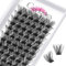 Crislashes Wimpern Clusters 78pcs DIY Wimpern Extensions C Curl 14mm Lash Clusters Individuelle Wimpern Einzeln Wimpernverlängerung DIY Wimpernbüschel zu Hause(H-C-14mm)