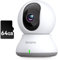 blurams Telecamera Wi-Fi Interno+64G Scheda,2K Videocamera Sorveglianza,Rotazione a 360°,Visione Notturna, Tracciamento del Movimento,Audio Bidirezionale Compatibile con Alexa&Google Assistant&IFTTT