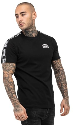 Lonsdale Herren T-Shirt Normale Passform BRINDISTER S, Black/White