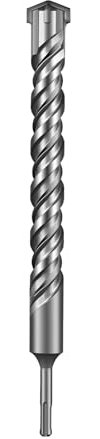 SALI SDS Plus Rotary Hammer Drill Bit Concrete Drill Bit Kit Double Thread 4-Cutter Tungsten Carbide Tip Fully Hardened Tool for Concrete, Brick, Cement Walls, Stone, 35mm x 350mm Cross Drill Bits