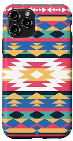 Hülle für iPhone 11 Pro Case Aztec Indianer Boho Muster Funky Psychedelic