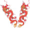 DIYEAH 2st Drachenförmiger Stoffaufnäher Aufnäher Zum Chinesischer Drache Zum Aufbügeln Chinesische Drachenapplikation Chinesischer Drache Bestickter Kappen Kleidung Rot Blumen Bügeln