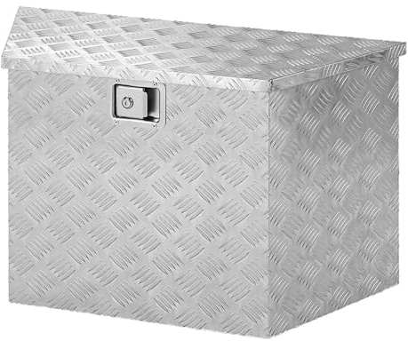 Alu Deichselbox Werkzeugbox Anhänger Transportkiste Aufbewahrungsbox 83/54x36x49cm Alukiste