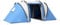 Outsunny 4-5 Man Camping Tent with 2 Bedrooms, Living Area and Awning, 3000mm Waterproof Large Family Tent, Portable with Bag, Tunnel Tent for Fishing Hiking Festival, Blue