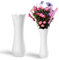 Jarrón de Cerámica, Minging Jarrones Blancos Jarrones Decorativos para Flores y Pampas Jarróns Sencillo y Minimalista para Casa Oficina Jardín Fiesta Boda Decoración Jarrón de Moderno (Blanco)