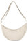 Amexo Cord Crossbody Tasche Damen Halbmond Umhängetasche mit Schultergurt Einstellbar Retro Dumpling Bauchtasche für Einkaufen Dating Reisen und Arbeiten (Weiß)