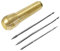 4pcs tela cuoio cucito punteruolo ago con manico in metallo scarpe strumento di riparazione