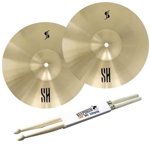 Stagg SH-HM13R - Platillos medianos Hi-Hat con baquetas Keepdrum