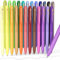 Four Candies Lot de 24 stylos de couleur à encre à séchage rapide, stylos à encre gel rétractables, pointe fine de 0,7 mm, stylos colorés pour prise de notes et dessin, stylos à gel colorés avec prise