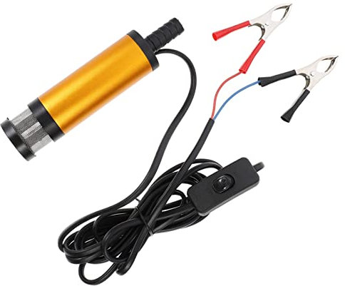PartyKindom 1Stk -Pumpen tragbare Kraftstoffpumpe elektrische Pumpe Tauchwasserpumpe oelabsaugpumpe ölabsaugpumpe teich pumpe Wassertransferpumpe Ölpumpe wechseln Rostfreier Stahl Golden