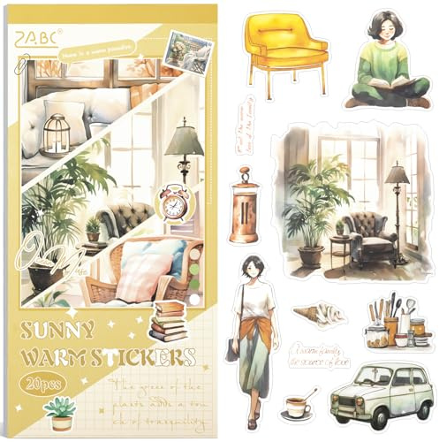 Sunshine Sticker-Serie Junk-Tagebuch-Clipbook-Zubehör, 20 Haustier-Aufkleber(TZ-007-006)