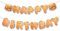 Happy Birthday Banner, Hamburger Geburtstagsdeko Girlande Girlande Partydekorationen Essens Snacks Thema Partyzubehör für Geburtstagsparty Dekoration für Mädchen Jungen und Erwachsene (Orange)