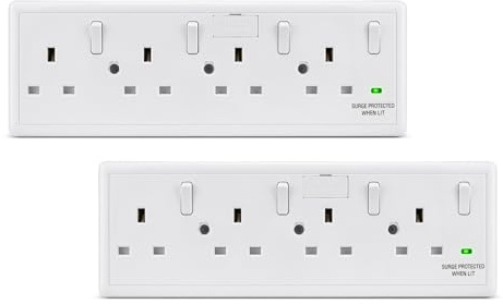 SH|P Electrical® 1-Gang to 4-Gang 13A Socket Converter – Safe, Durable, and Easy-to-Install Wall Plate Adapter (2)