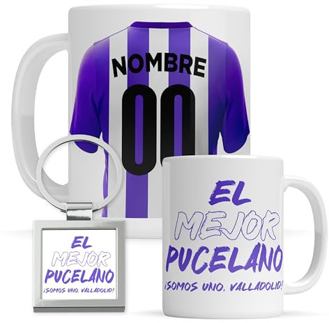 Taza personalizada Valladolid - Regalo Original para aficionados del Futol - Personaliza tu taza de desayuno - Taza de Desayuno café