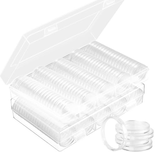 Kadryxon Lot de 200 capsules pour pièces de monnaie de 26 mm pour pièces de 2 euros pour pièces de monnaie spéciales pièces de collection