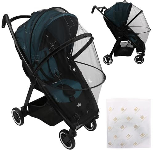 Bebamour Zanzariera universale per passeggini, zanzariera traspirante per carrozzine con cerniere a doppio senso e borsa per riporre,Moon