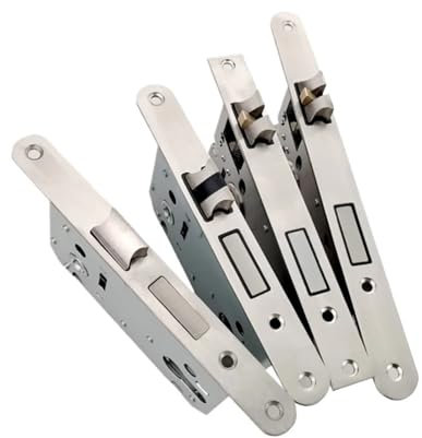 Einsteckschloss-Zylinder,Türschloss-Zylinder 72 x 45 Schlosskörper, runde Platte aus rostfreiem Stahl, 4572, Schlosskörper for Holztüren im Innenbereich, Schlossrand 72, Abstand 45 mm for 29 mm Zylind