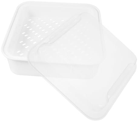 ULTECHNOVO Microondas Doble Plástico Seguro Reutilizable Para Verduras Carne Pescado Cocina Saludable Fácil Limpieza