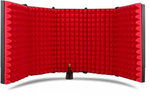 Microphone Isolation Cover, Vocal Booth for Recording, Soundproof Box for Home Studio, Vocal Absorbing Shield