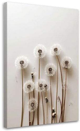 Feeby Wandbild - Wohnzimmer Modern Deko - Pusteblumen Pflanzen Natur Boho - 40x60 1tlg - Bilder Leinwand - Bild auf Leinwand Schlafzimmer - Leinwandbilder für die Wand - Canvas Painting - Fotokunst