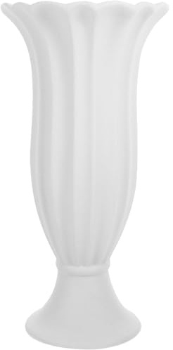 SUPVOX Vaso per Fiori da Cimitero in Ceramica Effetto Marmo Grigio Bianco, Portafiori Commemorativo per Tomba Base Stabile, Decorazione per Esterni e Interni per Composizioni Floreali