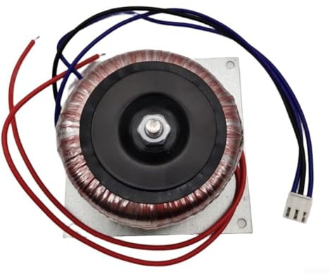 Transformador toroidal Dual 18 V 100 W Audio Fuente de alimentación Toroidal Transformer para HiFi 220 V Entrada 9 cm Diámetro (Dual 12 V)