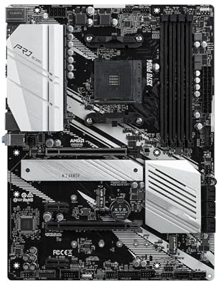 Carte mère Carte mère Fit for ASRock X570 PRO4 Compatible avec Les processeurs Ryzen 3600X, 5600G, 5700X et 5800X3D, 4 emplacements RAM DDR4 4066 MHz, M.2, HDMI, PCIe 4.0, Format ATX AM4.