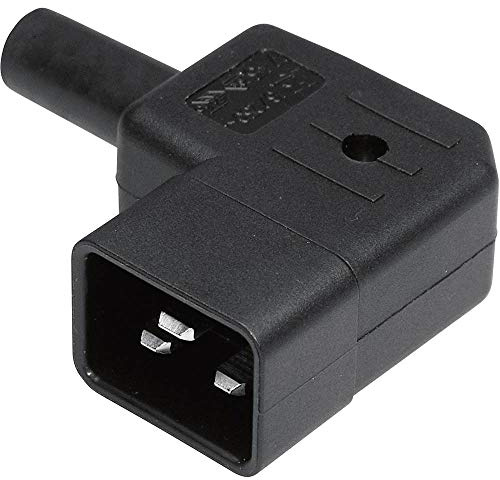 Kaiser 745/sw/C Kaltgeraete-Steckverbinder 745 Stecker, gewinkelt Gesamtpolzahl: 2 + PE 16A Schwarz