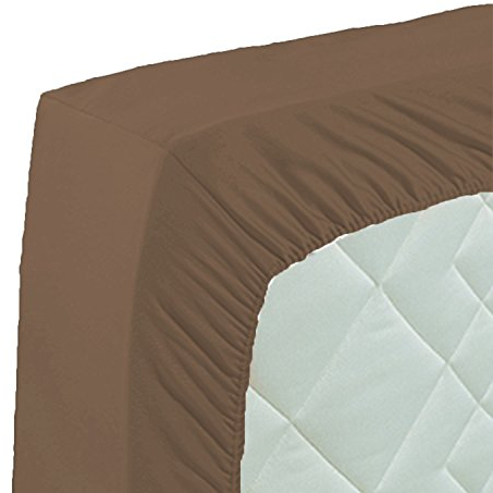Curt Bauer Mako-Satin-Spannbettlaken, Nougatbraun, 180 cm x 200 cm