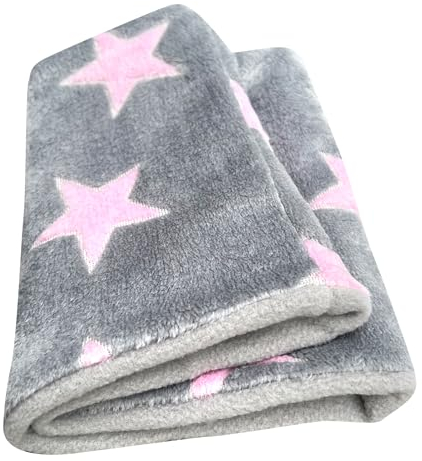 Wollhuhn Warmer Jungen/Mädchen UNSER WÄRMSTER Winter Loop/Schlauchschal/Schlupfschal Zwei Lagen Fleece (Sterne Grau/Rosa)