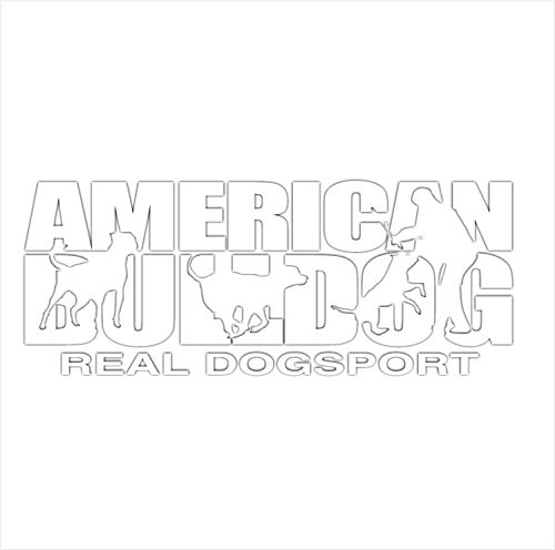 siviwonder Auto Aufkleber American Bulldog SCHUTZHUND Dogsport Hundeaufkleber 30cm White