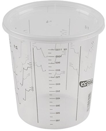 KS Tools 500.8058 Einweg-Farbmischbecher mit Deckel, 1300 ml, 25-Pack