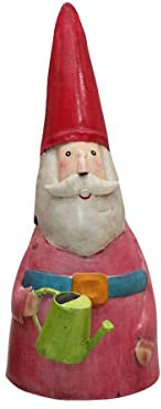 KUHEIGA Zaunhocker Zaungast H: 26cm Gartenzwerg Zwerg Metall Gartenfigur Figur