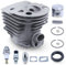 Haishine Nikasil Zylinderkolbensatz für 45 mm große Bohrung für Husqvarna 353 351 350 346XP EPA 345 340 Kettensäge-Dekompressionsventil-Kraftstofffilter