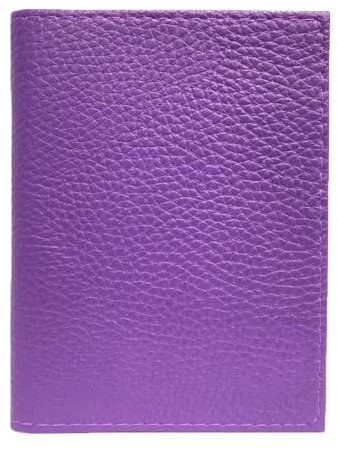 LOLUNA® Porte Carte identité - Permis de Conduire - Carte bancaire - Vitale - Navigo - Fidélités - Petit Format Compact, Fin et Plat, Emplacement Cousu, en Cuir dans Plusieurs Couleurs - Violet