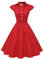 Wedtrend Robe Vintage Rockabilly Rétro Audrey Hepburn 50's 60's Polka Pin Up Swing avec Boutons de cœurWTP10007 RedWhiteDot XL