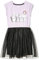 Amazon Essentials Disney | Marvel | Star Wars Robes Tutu en Maille à Manches Courtes - couleurs abandonnées Fille, Noir Violet Logo Star Wars, 11-12 ans