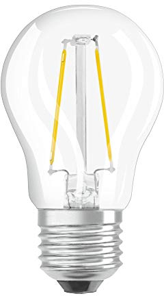 Osram Filament LED Lampe mit E27 Sockel, Tropfenform, Warmweiss (2700 K), 2,50 W, Ersatz für 25-W-Glühbirne