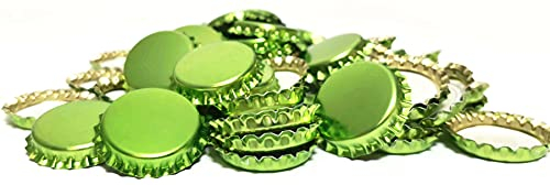 DIAH DO IT AT HOME Crown Caps Metallic - Pack of 100 - Beer Brewing DIAH (Light Green Metallic Crown Caps)