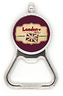 UK London Union Jack Stamp Metal Beer Bottle Cap Opener Duty Stainless Steel
