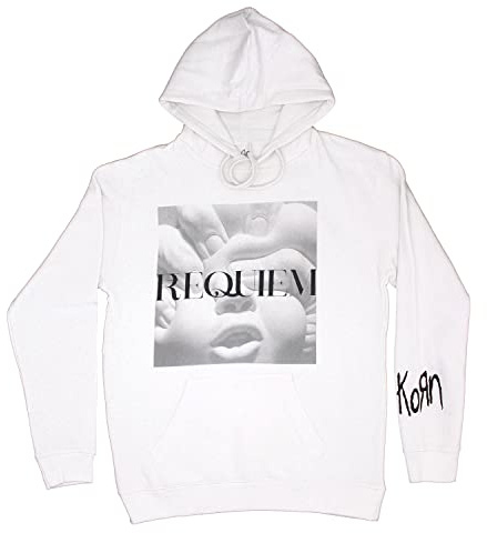 Korn Kapuzenpullover Requiem Band Logo Nue offiziell Herren Grau Pullover