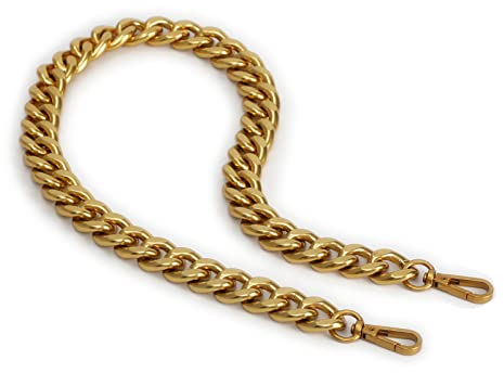 Xiazw 66 cm Schöne Kette Taschenkette Geldbörsen Riemen Schultergurt Taschengurt Ersatz für Taschen Handtaschen (Altgold)