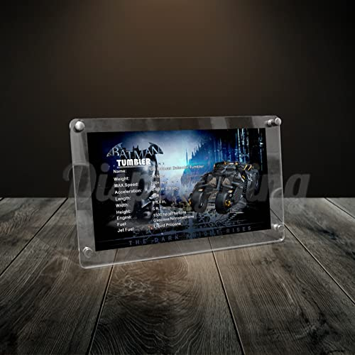 Acrylic Display Photo Frame for Lego DC Batman Batmobile Tumbler 76240 (Lego Set is not Included)