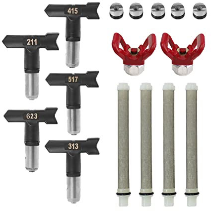 Buse de Pulvérisation Airless, Buses de Pulvérisation Réversibles Sans Air, Buse Airless pour Pistolet à Peinture Haute Pression (211, 313, 415, 517, 623)